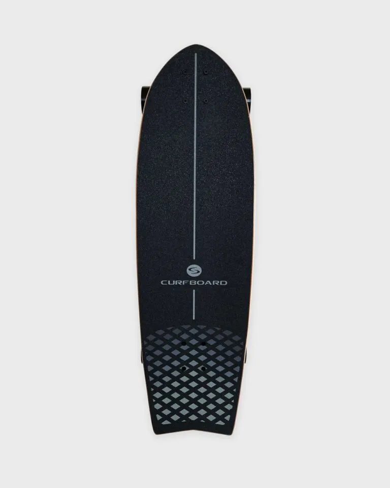 Curfboard surfskate: Fish Pro, Wooden Dream 31.1" Maintenance-free Curfboard front truck, Standard rear truck