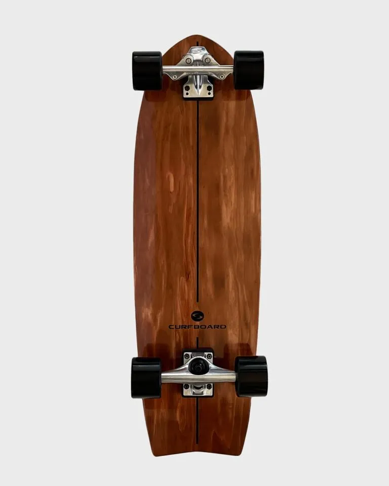 Curfboard surfskate: Fish Pro, Wooden Dream 31.1" Maintenance-free Curfboard front truck, Standard rear truck